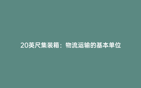 20英尺集裝箱:物流運(yùn)輸?shù)幕締挝? /></figure>
<p>集裝箱根據(jù)貨物類型、制造材料、結(jié)構(gòu)和總重量有不同的類型。例如,有專門用于運(yùn)輸雜貨、散貨和液體貨物的特殊容器,以及由木材、鋼材、鋁合金、玻璃鋼或不銹鋼制成的容器。在結(jié)構(gòu)上,有可折疊和固定的,其中固定類型可分為密封類型、開頂類型和板架類型。總重量方面,有30噸、20噸甚至2.5噸的選項(xiàng)。<br />總的來說,CY-在集裝箱物流中,CY是一個(gè)重要的概念,它涉及到集裝箱尺寸規(guī)格、運(yùn)輸靈活性和計(jì)算效率等多個(gè)方面。</p>
</div>
<div id=