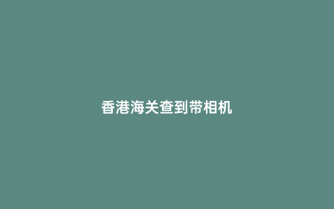 香港海關(guān)查到帶相機(jī)