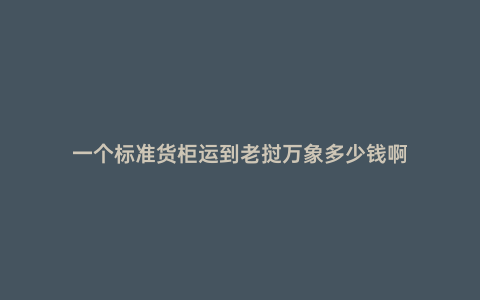 一個標準貨柜運到老撾萬象多少錢啊