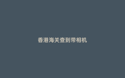 香港海關(guān)查到帶相機